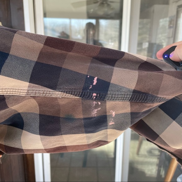 Carhartt Plaid Cotton Work Shirt Size XL Workwear Heavyweight Brown - Picture 6 of 7